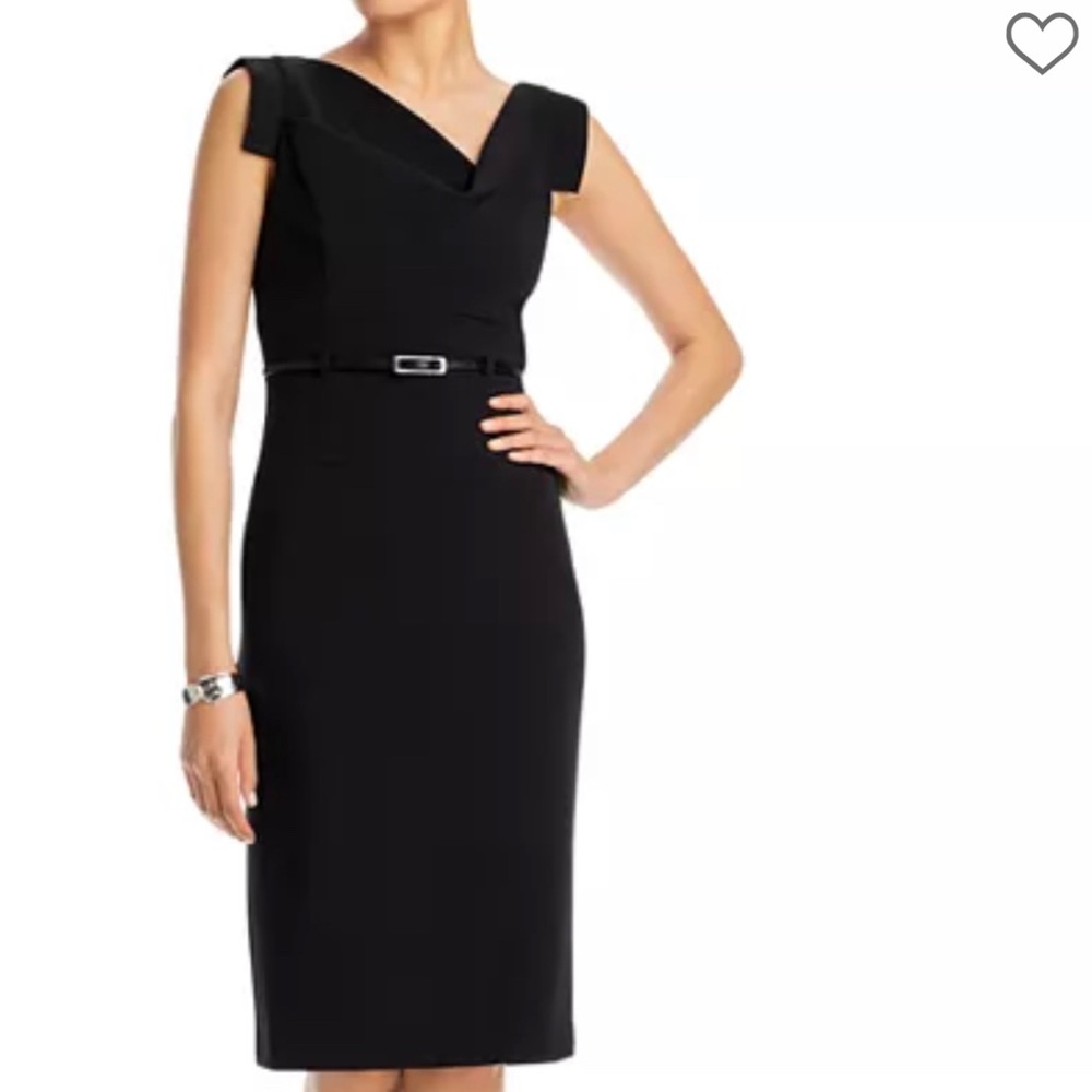 Black Halo One Shoulder Black Dress